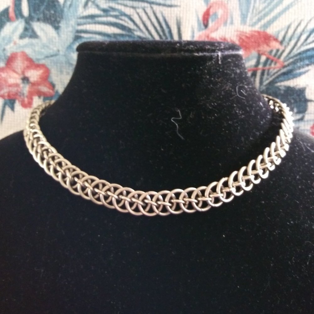 "Twist on a Half Persian" Unisex ChainMail Necklace